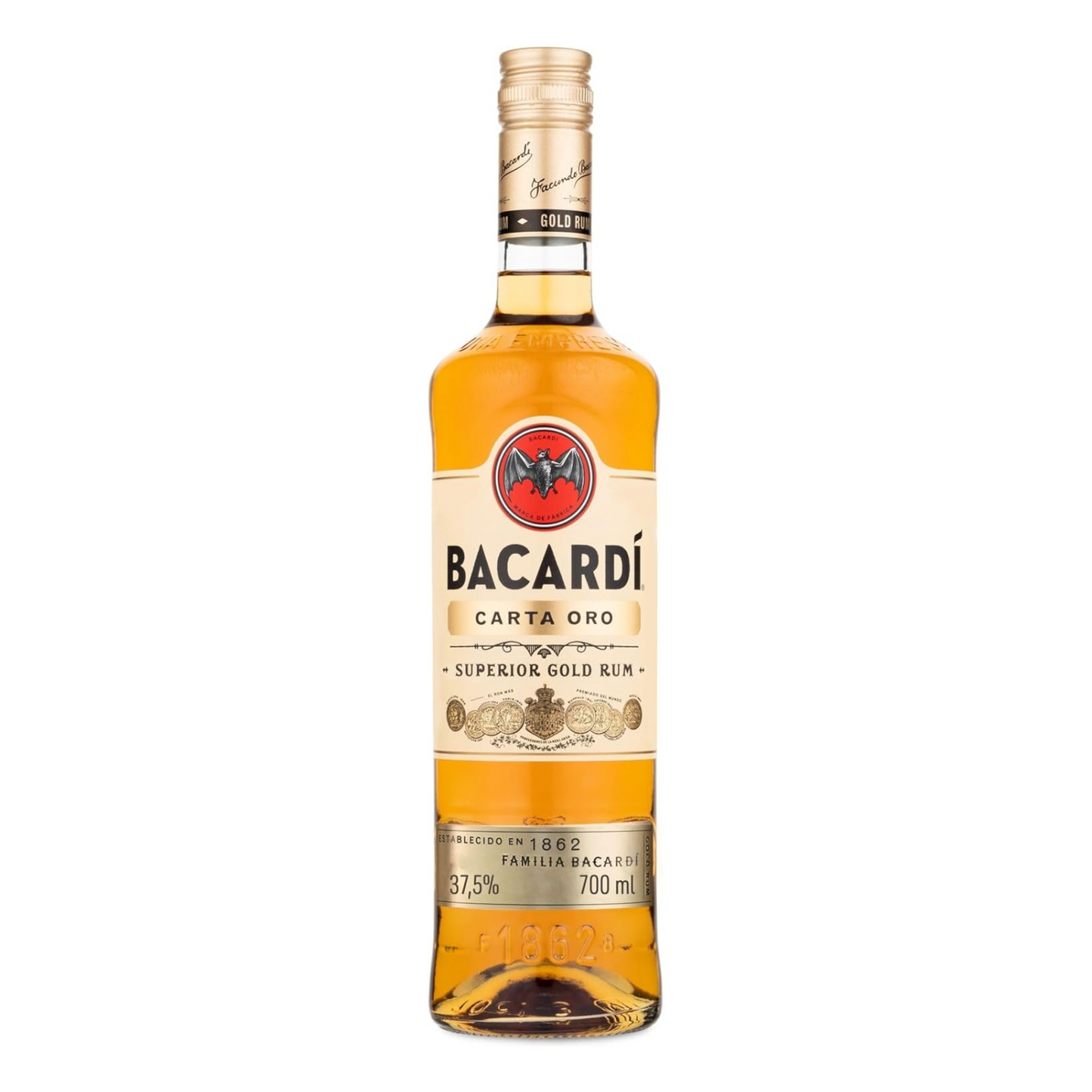 Bacardí Carta Oro – Rum Dorato 0,70 L, 37,5% vol